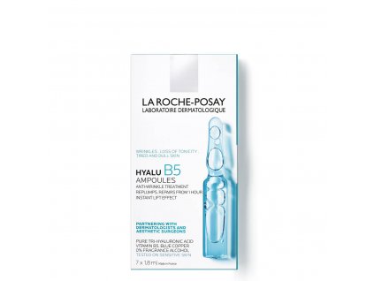 LA ROCHE POSAY Hyalu B5 ampule proti vráskám s koncentrovanou dávkou kyseliny hyaluronové, vitaminem B5 a glukonátem měďnatým 7x1,8ml