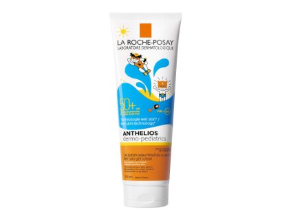 LA ROCHE-POSAY Anthelios Dermo-Pediatrics Wet Skin Opalovací gelové mléko pro citlivou pokožku dětí SPF 50+ 250 ml