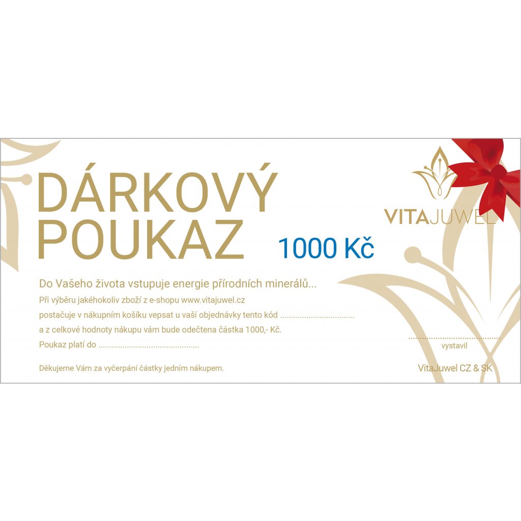 vitajuwel darkovy poukaz 1000 kc