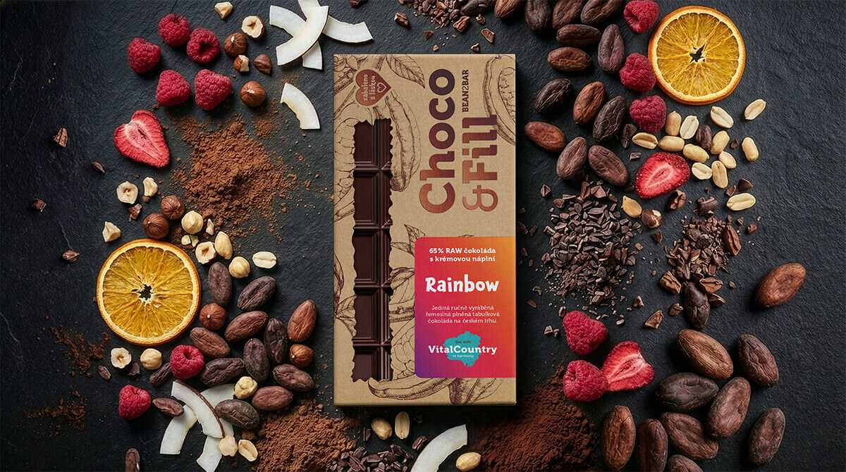 RAW plněná čokoláda Rainbow Vital Country