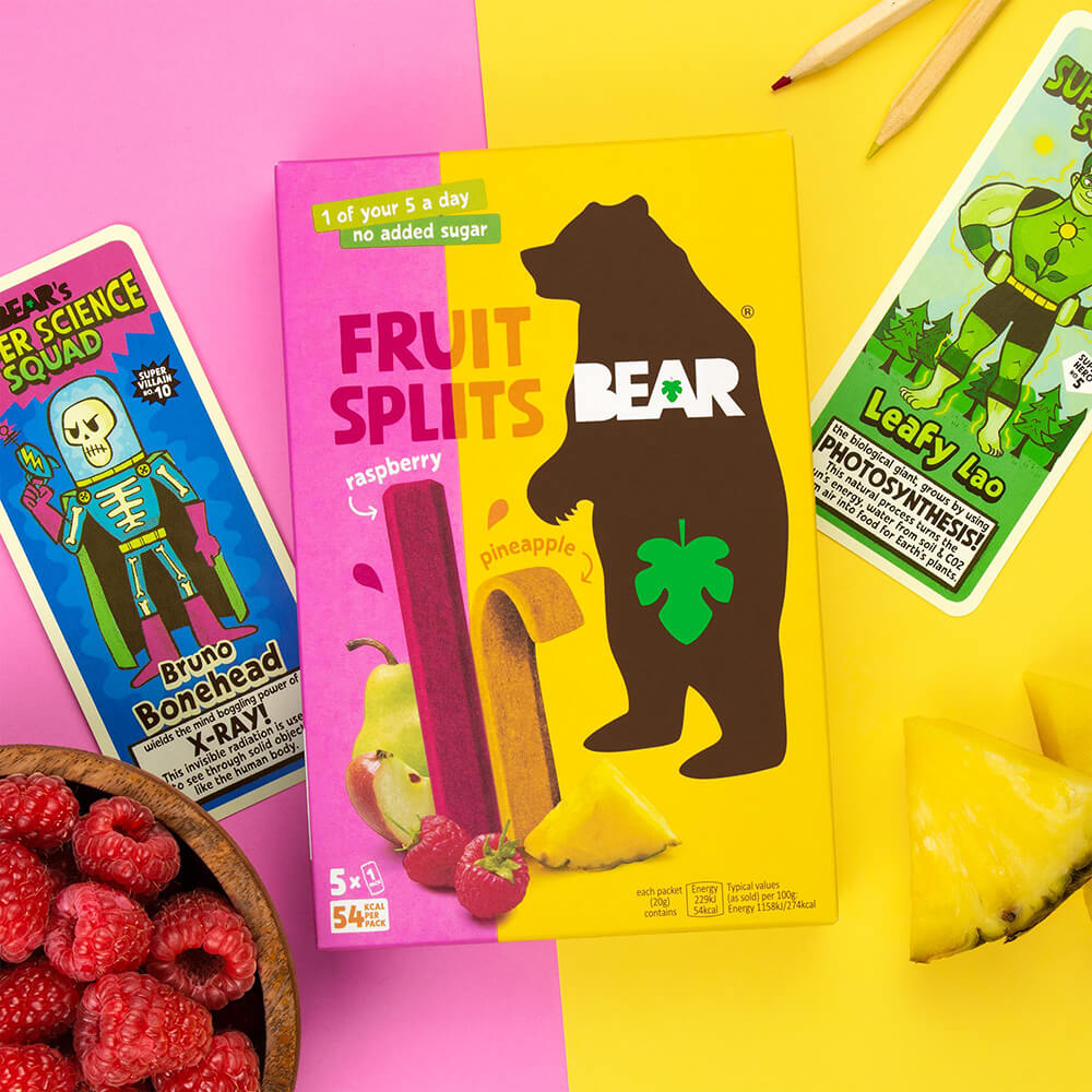BEAR Fruit Splits malina a ananas