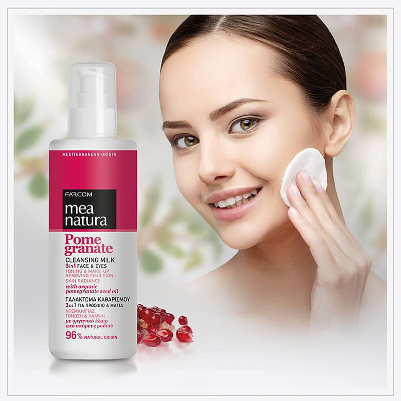 Farcom Mea Natura 3v1 Čistící mléko Granátové jablko