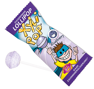 Miradent Xylitol borůvkové lízátko