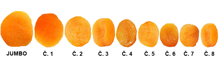 Druhy Merunek (oranžovou slupkou, Plody jsou, Dužina oranžová, vůči mrazu) Druhy Merunek