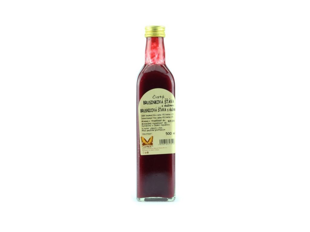 Brusinková šťáva s dužinou 500 ml