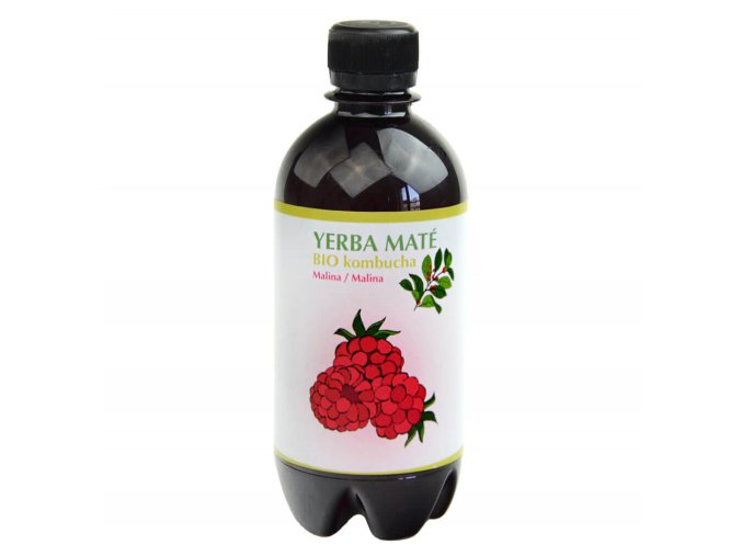 Kombucha YERBA MATÉ malina BIO 400 ml