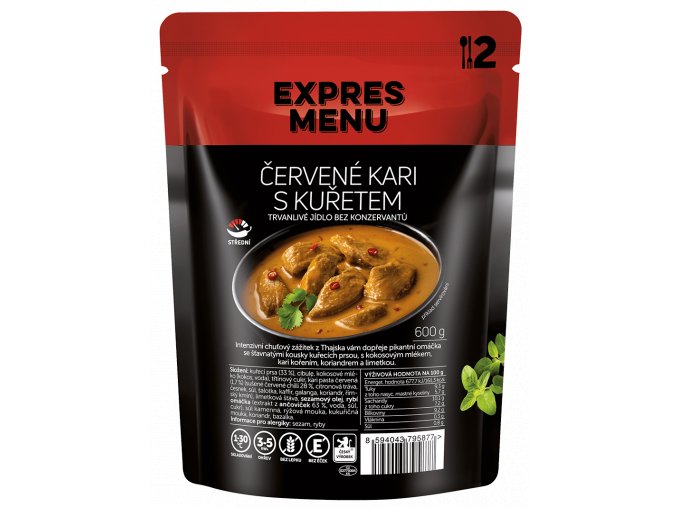 Červené kari s kuřetem 600 g