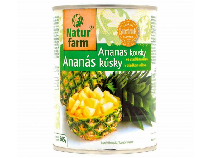 Ananas kousky ve sladkém nálevu 565 g