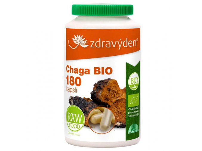 Zdravý den Chaga BIO 180 kapslí