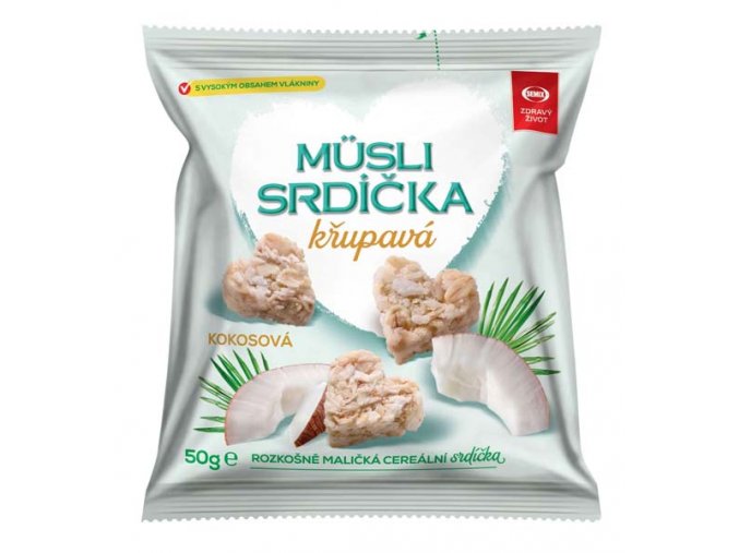 Müsli srdíčka s kokosem 50 g