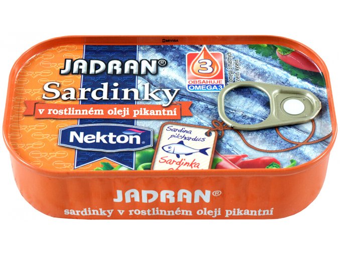 Nekton Sardinky v rostlinném oleji pikantní 125 g