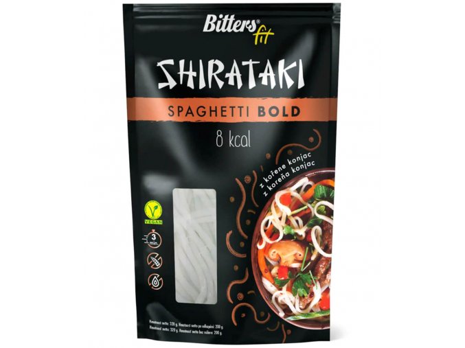 Bitters Shirataki konjakové spaghetti bold 320g