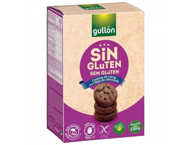 Gullón Gluten free sušenky bez lepku s kousky čokolády 200 g