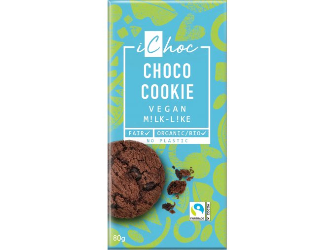 iChoc Bio Rýžová čokoláda Cookie 80 g