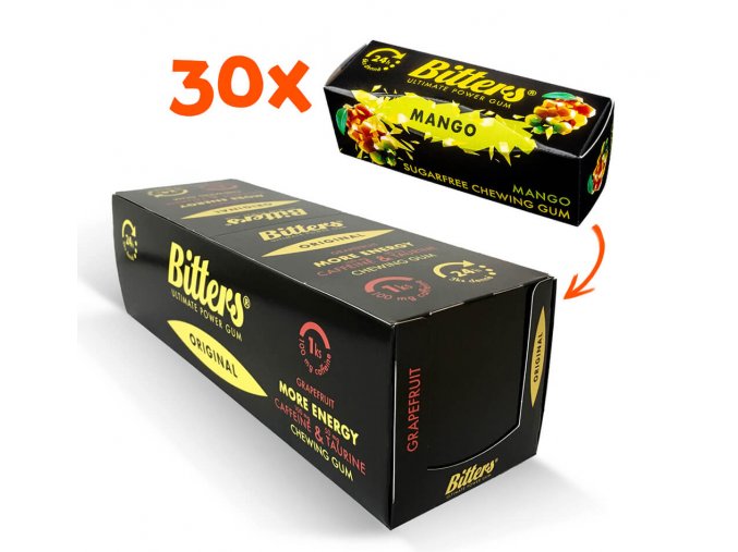 Bitters energetické žvýkačky Mango (karton)