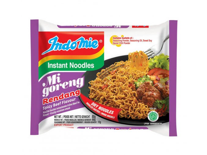 Indomie Instantní nudle pikantní hovězí příchuť 80 g