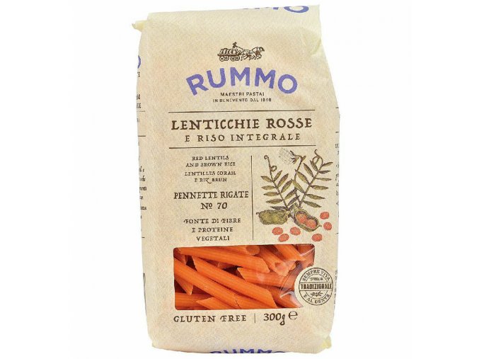 Rummo Pennette Rigate z červené čočky 300 g