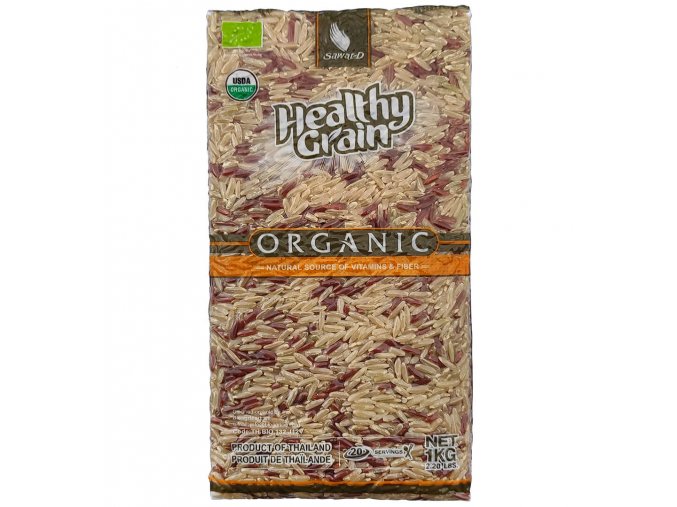 Sawat D Hnědá a červená rýže Organic 1000 g