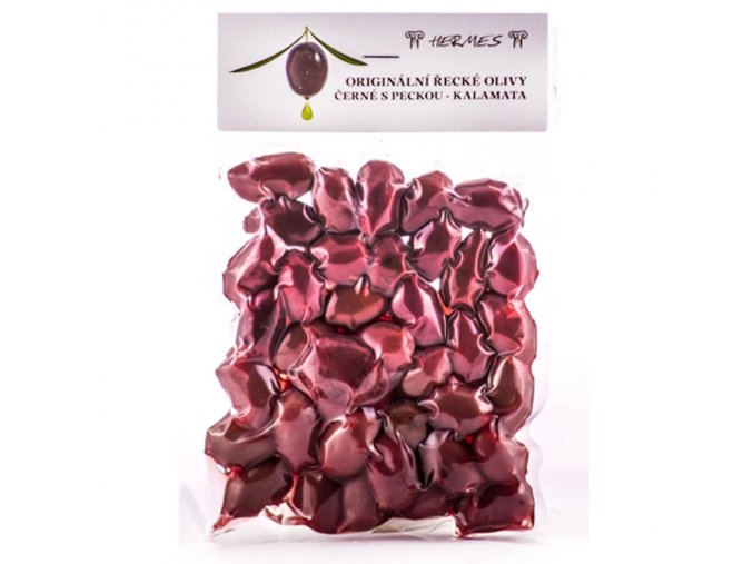 Černé olivy Kalamata s peckou 150 g