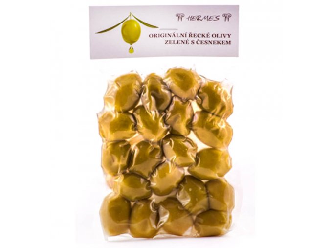 Zelené olivy s česnekem 150 g