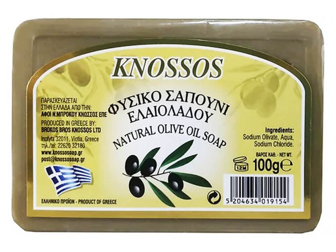 Knossos Přírodní olivové mýdlo zelené 100 g