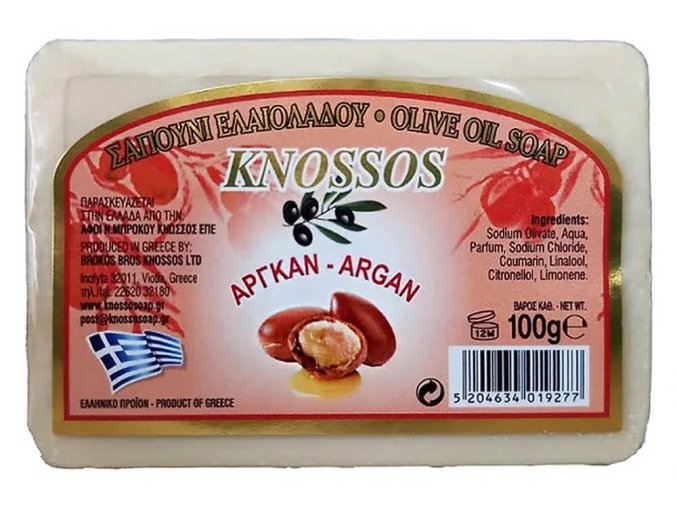 Knossos Přírodní olivové mýdlo Argan 100 g