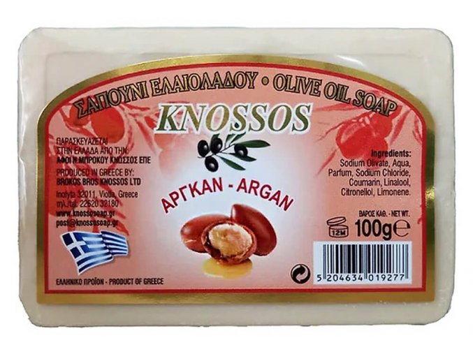 Knossos Přírodní olivové mýdlo Argan 100 g