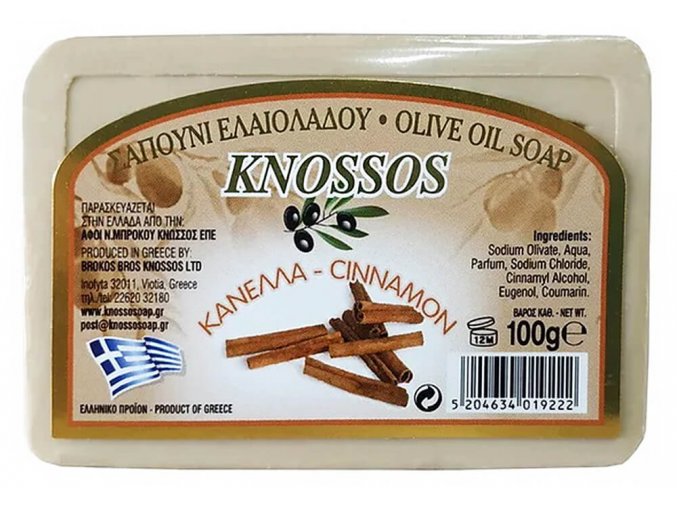 Knossos Přírodní olivové mýdlo Skořice 100 g