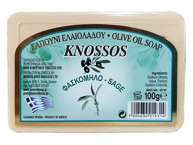 Knossos Přírodní olivové mýdlo Šalvěj 100 g