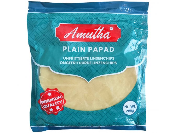 Indická placka Papad Plain Premium 200 g
