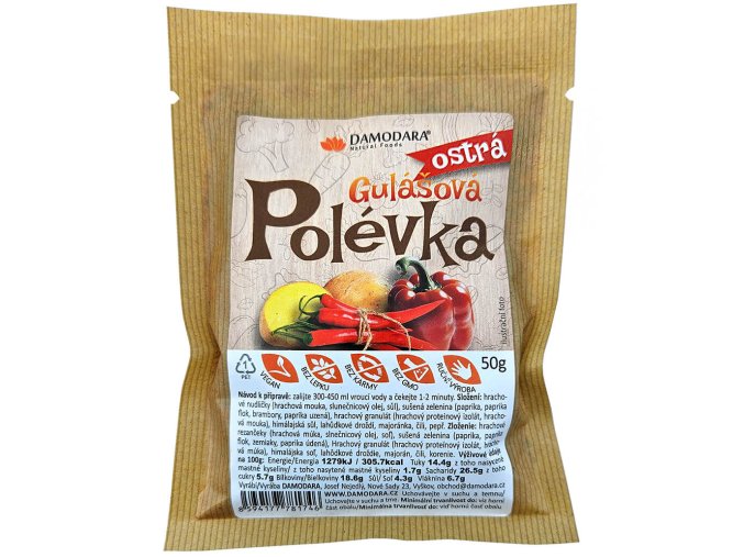 Instantní polévka Gulášová Ostrá 50g