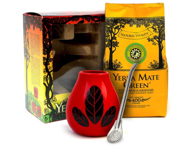 Mate Green Dárková sada Yerba Silueta + bombilla + kalabasa