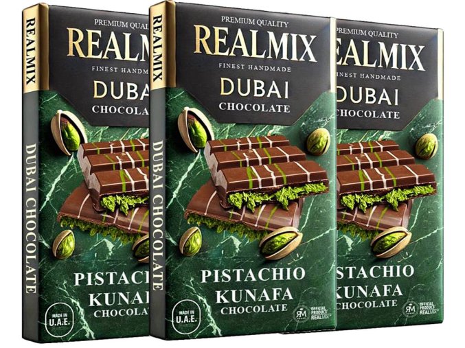 RealMix Dubajská čokoláda mléčná 160g (3 kusy)