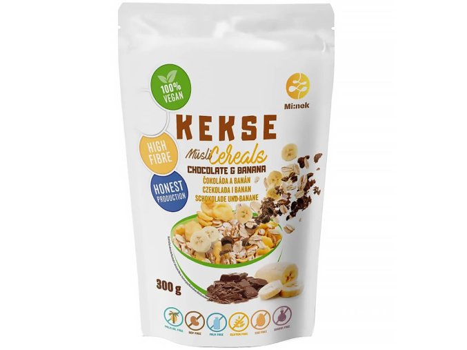 Kekse cereálie čokoláda a banán bezlepkové 300 g