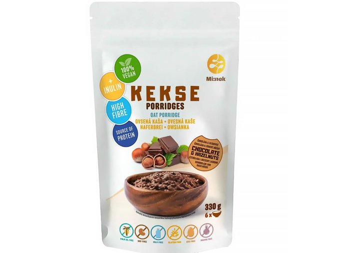 Kekse Ovesná kaše čokoláda a lískové oříšky bezlepková 330 g