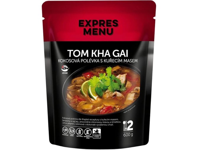 Tom Kha Gai Thajská kokosová polévka s kuřecím masem