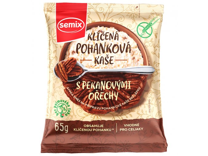 Klíčená pohanková kaše s pekanovými ořechy bez lepku 65 g