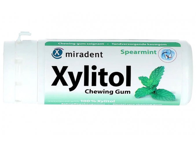 Miradent Xylitol žvýkačky SPEARMINT 30 ks