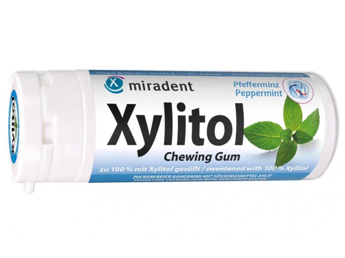 Miradent Xylitol žvýkačky PEPPERMINT 30 ks