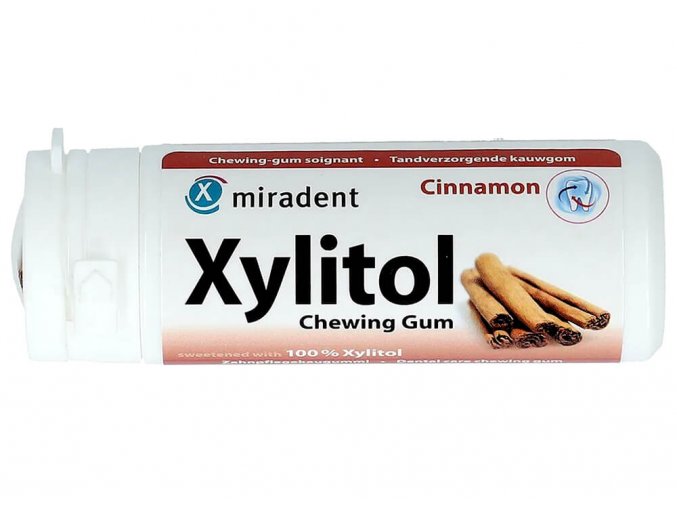 Miradent Xylitol žvýkačky SKOŘICE 30 ks