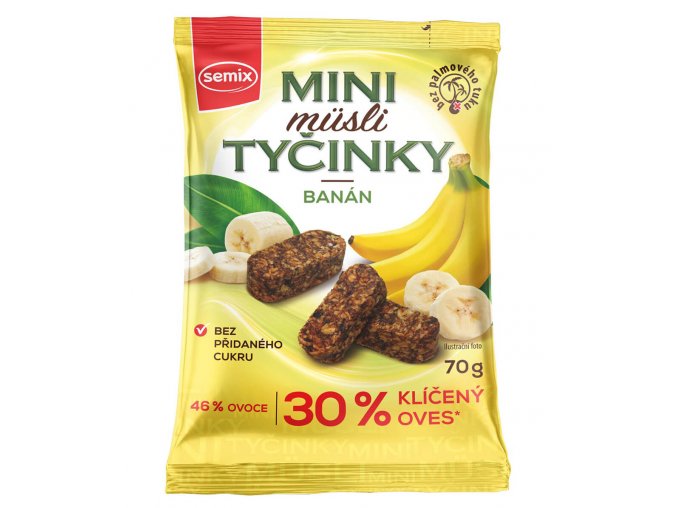 Mini Müsli tyčinky s banány bez lepku 70 g