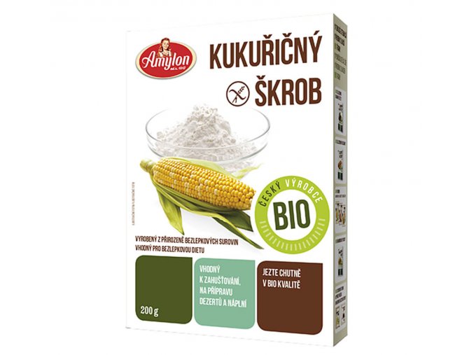 Bio kukuřičný škrob Amylon bez lepku 200 g