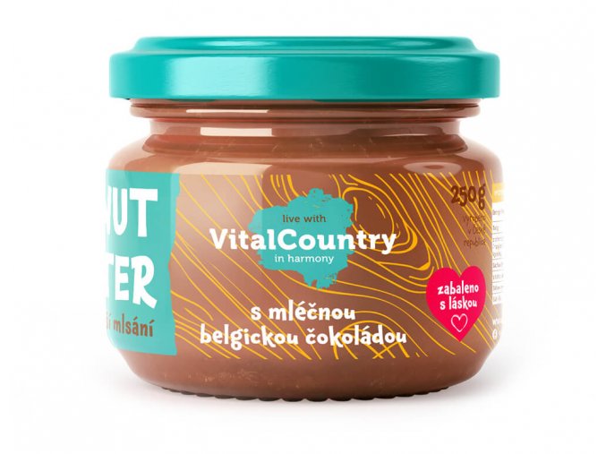 Vital Country Arašídové máslo s belgickou čokoládou 250 g