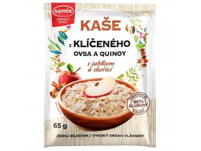 Kaše z klíčeného ovsa a quinoy s jablkem a skořicí bez lepku 65 g