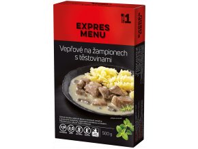 KM Vepřové na žampionech s těstovinami 500 g