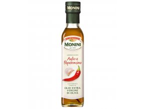 Monini Extra panenský olivový olej s příchutí Česnek a Chilli 250 ml