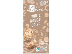 iChoc Veganská čokoláda bílá nugátová BIO 80g