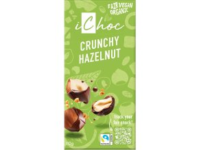 iChoc Veganská čokoláda s lískovými oříšky 37 BIO 80 g 1