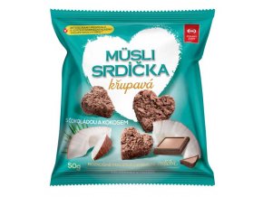 Müsli srdíčka s čokoládou a kokosem 50 g