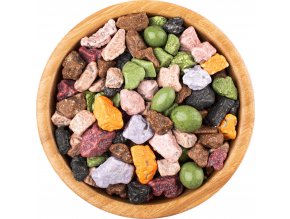 Čokoládové kamínky v barevné krustě